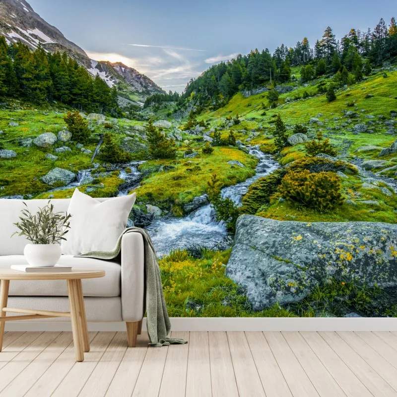 Fototapeta słoneczna dolina w Posets y Maladeta, Pireneje – Wallissimo® Fototapeta słoneczna dolina w Posets y Maladeta, Pireneje – Wallissimo®