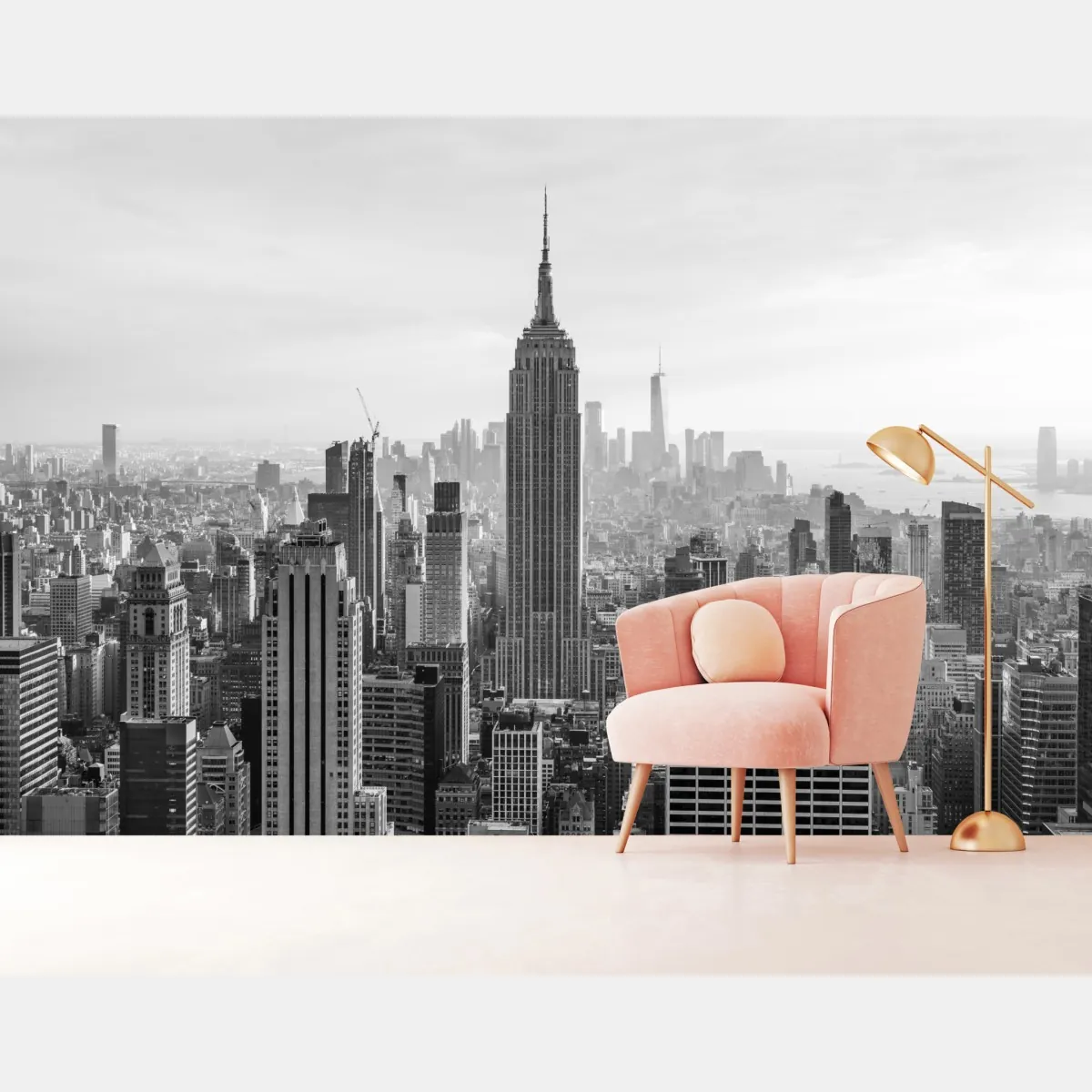 Fototapeta Nowy Jork panorama w czerni i bieli – Wallissimo® Fototapeta Nowy Jork panorama w czerni i bieli – Wallissimo®