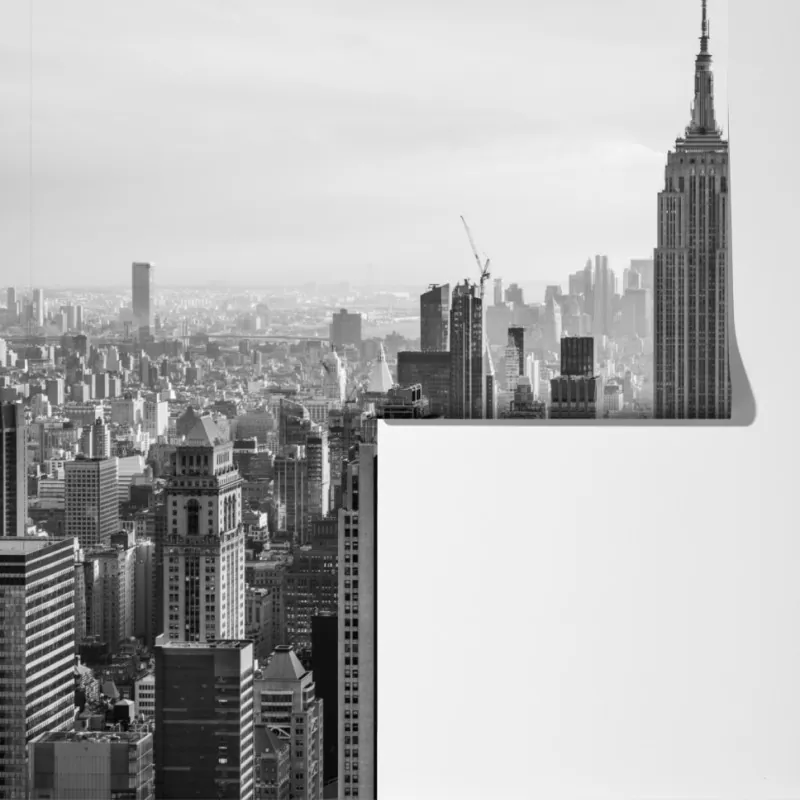 Fototapeta Nowy Jork panorama w czerni i bieli – Wallissimo® Fototapeta Nowy Jork panorama w czerni i bieli – Wallissimo®
