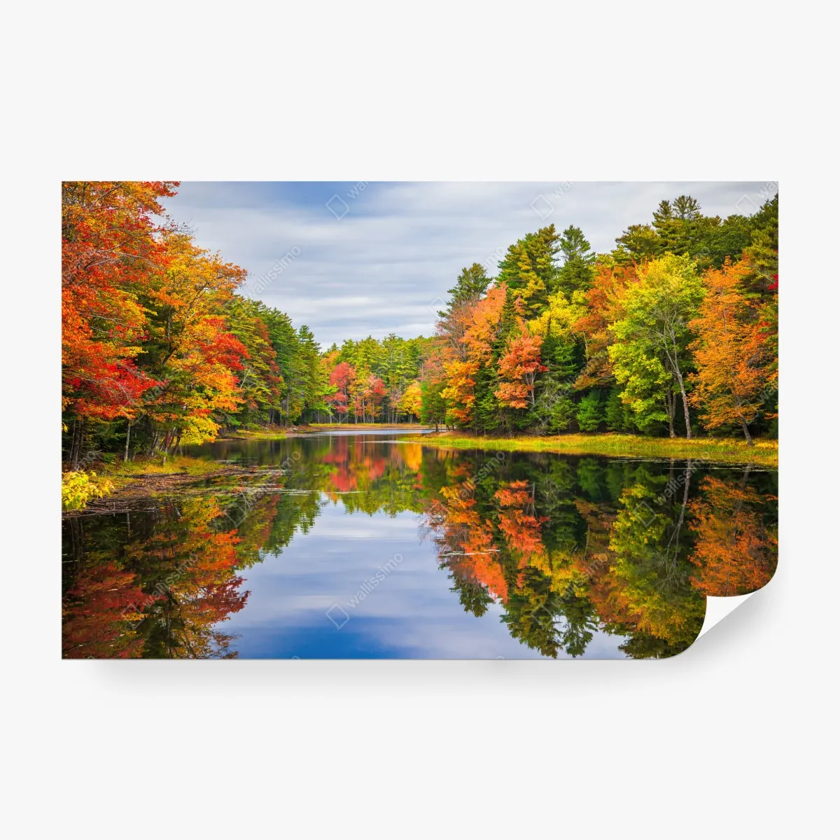 Fototapeta jesienne odbicia w Nowej Anglii – Wallissimo® Fototapeta jesienne odbicia w Nowej Anglii – Wallissimo®