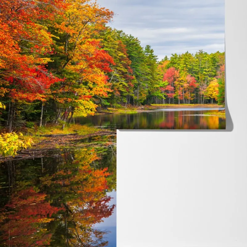 Fototapeta jesienne odbicia w Nowej Anglii – Wallissimo® Fototapeta jesienne odbicia w Nowej Anglii – Wallissimo®