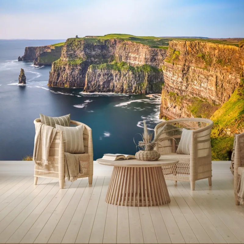 Fototapeta majestatyczne klify nad głębokim morzem