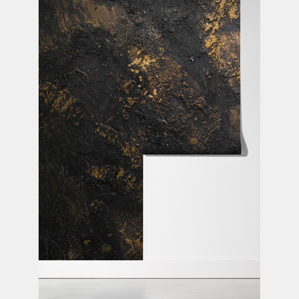 Fototapeta czarno-złota teksturowana abstrakcja ścienna – Wallissimo® Fototapeta czarno-złota teksturowana abstrakcja ścienna – Wallissimo®