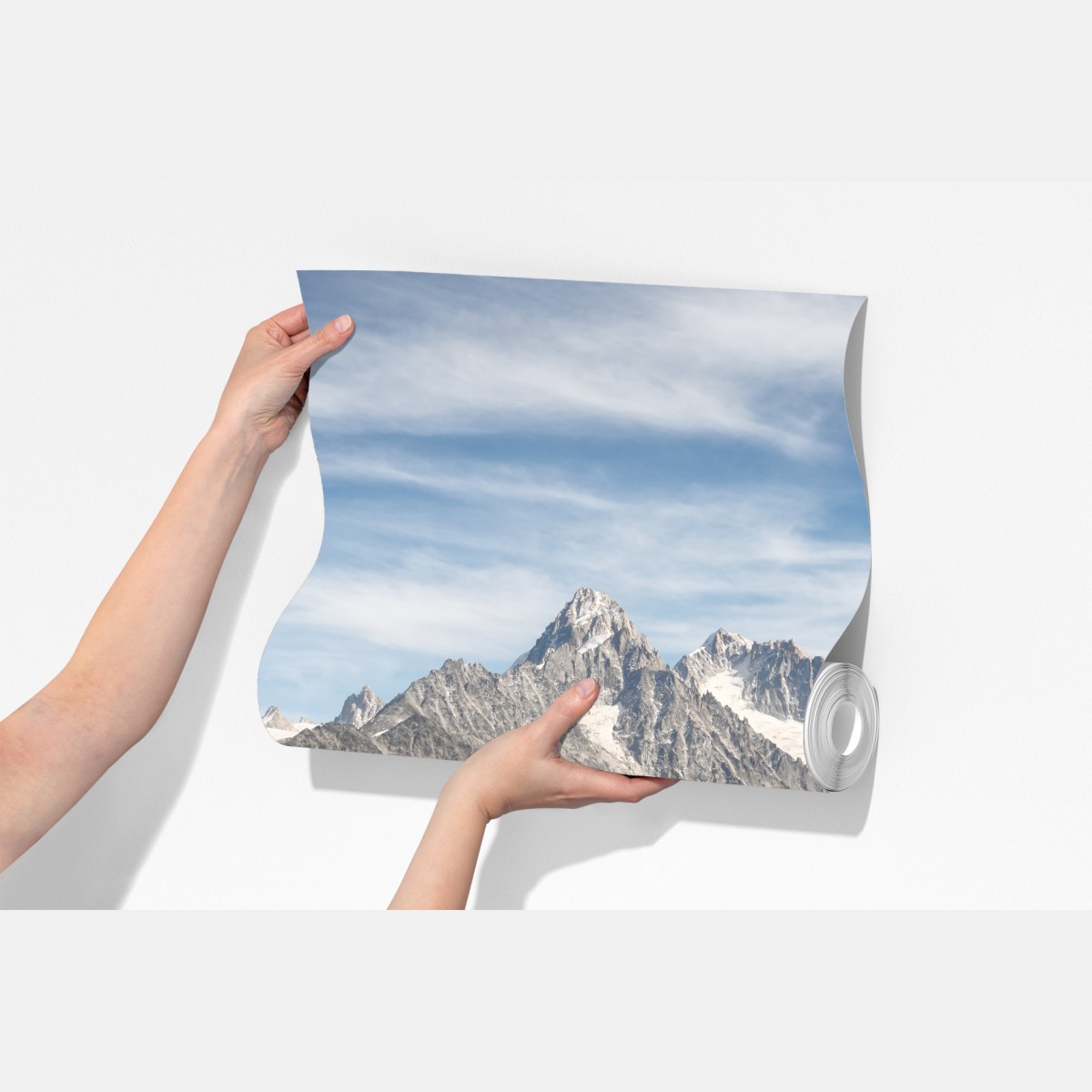 Fototapeta spokojne alpejskie szczyty odbite w jeziorze – Wallissimo® Fototapeta spokojne alpejskie szczyty odbite w jeziorze – Wallissimo®