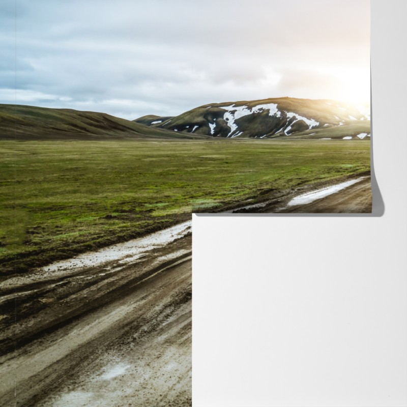 Fototapeta Landmanalaugar malownicza droga na wyżynie – Wallissimo® Fototapeta Landmanalaugar malownicza droga na wyżynie – Wallissimo®