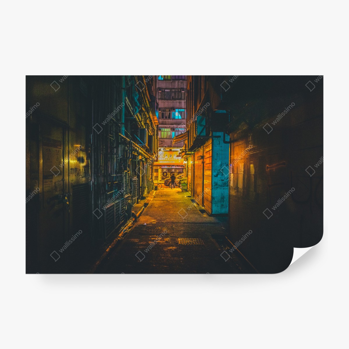 Fototapeta Hongkong neonowy zaułek w nocy – Wallissimo® Fototapeta Hongkong neonowy zaułek w nocy – Wallissimo®