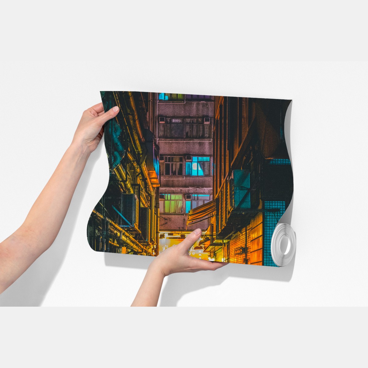 Fototapeta Hongkong neonowy zaułek w nocy – Wallissimo® Fototapeta Hongkong neonowy zaułek w nocy – Wallissimo®