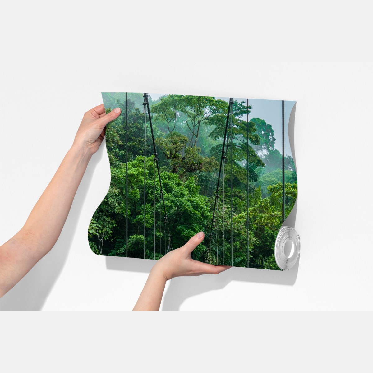 Fototapeta wiszący most w bujnej dżungli – Wallissimo® Fototapeta wiszący most w bujnej dżungli – Wallissimo®