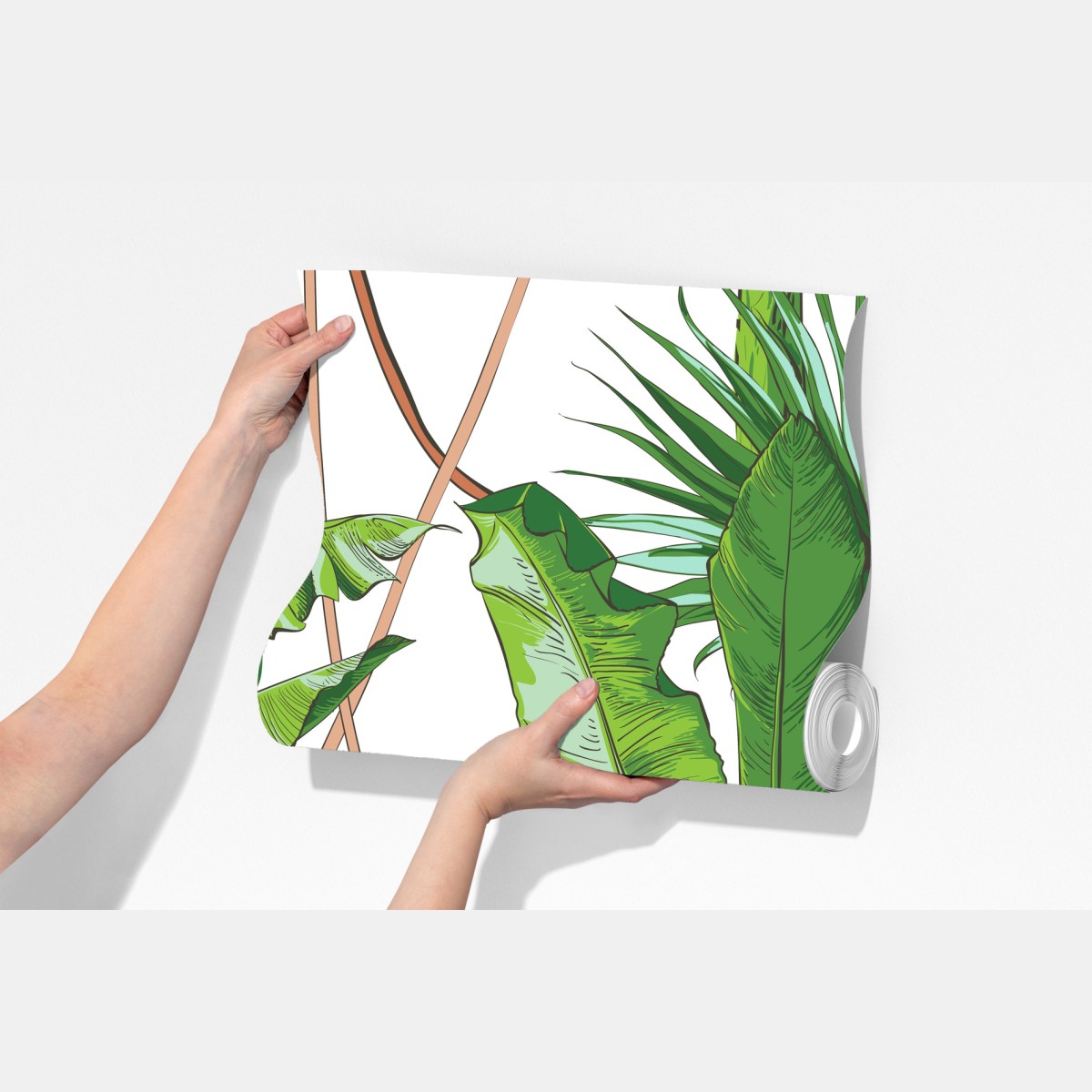 Fototapeta bujny wzór liści bananowca – Wallissimo® Fototapeta bujny wzór liści bananowca – Wallissimo®