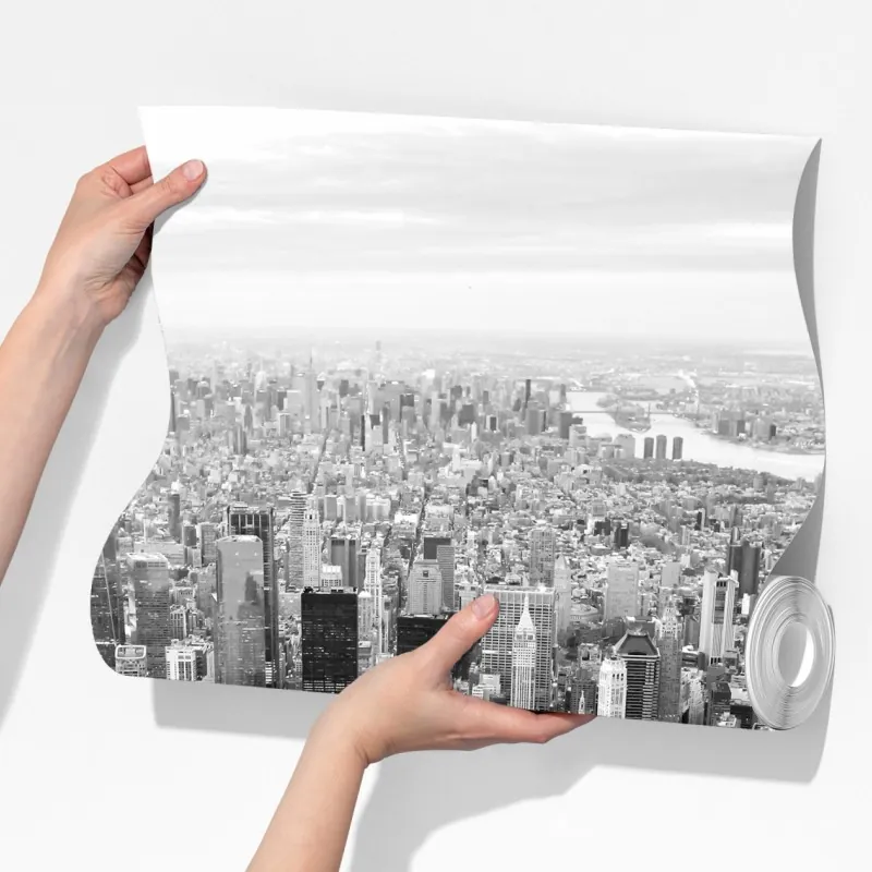 Fototapeta Manhattan panorama z lotu ptaka – Wallissimo® Fototapeta Manhattan panorama z lotu ptaka – Wallissimo®