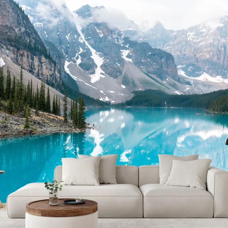 Fototapeta turkusowe jezioro moraine w Banff