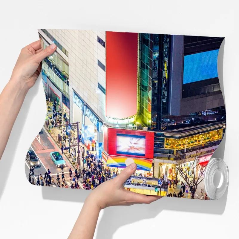 Fototapeta Shibuya nocne skrzyżowanie – Wallissimo® Fototapeta Shibuya nocne skrzyżowanie – Wallissimo®