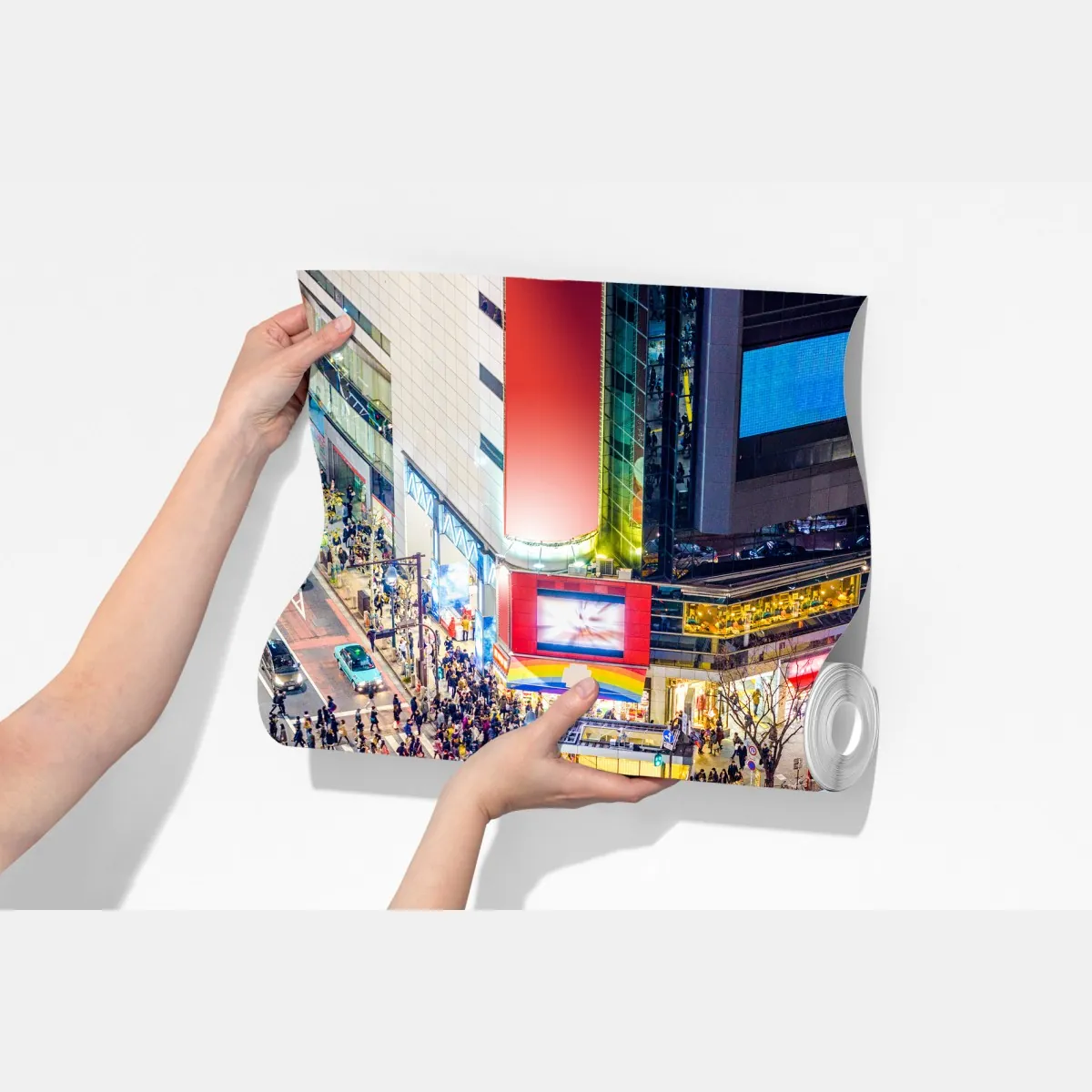 Fototapeta Shibuya nocne skrzyżowanie – Wallissimo® Fototapeta Shibuya nocne skrzyżowanie – Wallissimo®