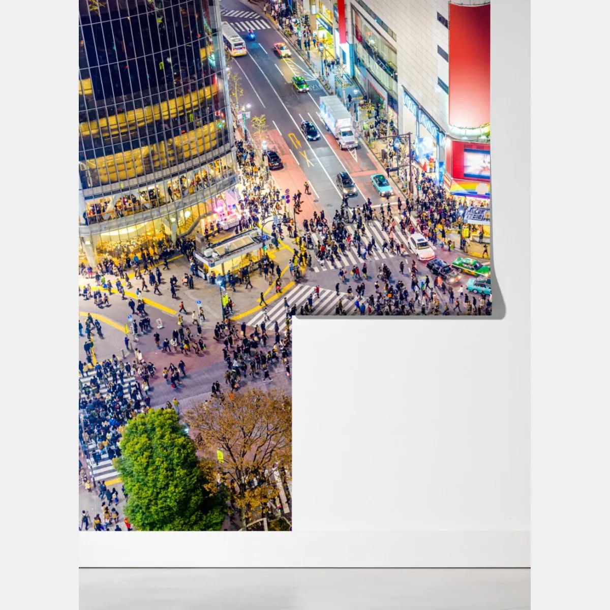Fototapeta Shibuya nocne skrzyżowanie – Wallissimo® Fototapeta Shibuya nocne skrzyżowanie – Wallissimo®