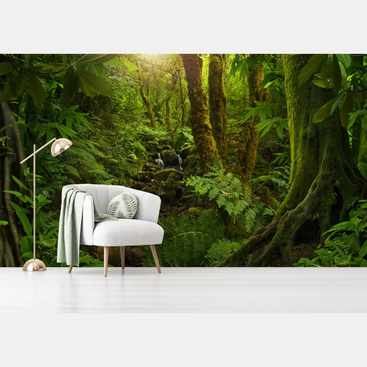 Fototapeta porośnięty mchem leśny potok – Wallissimo® Fototapeta porośnięty mchem leśny potok – Wallissimo®