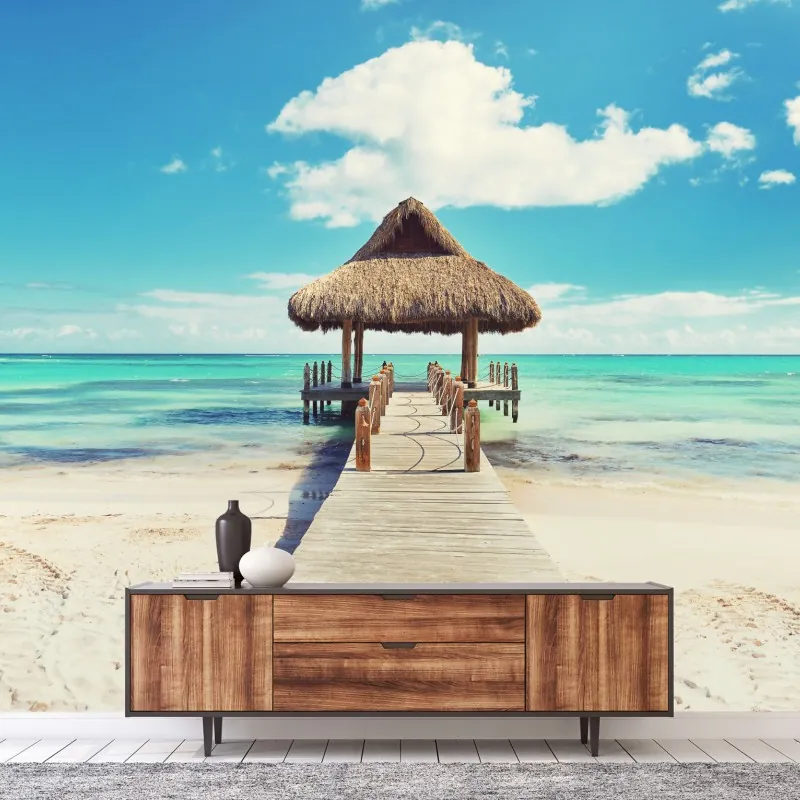 Fototapeta tropikalny pomost w Punta Cana