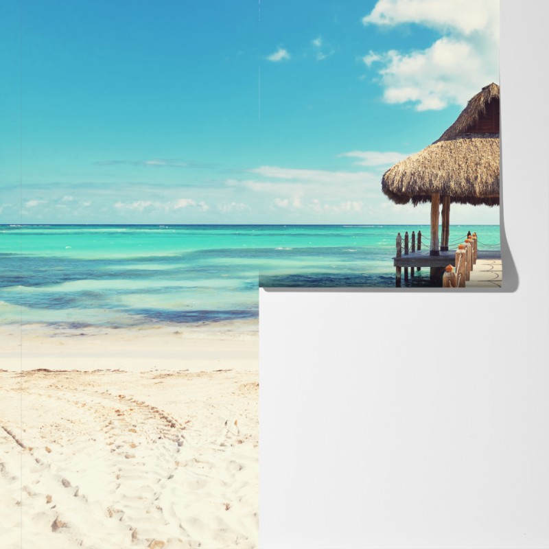 Fototapeta tropikalny pomost w Punta Cana – Wallissimo® Fototapeta tropikalny pomost w Punta Cana – Wallissimo®