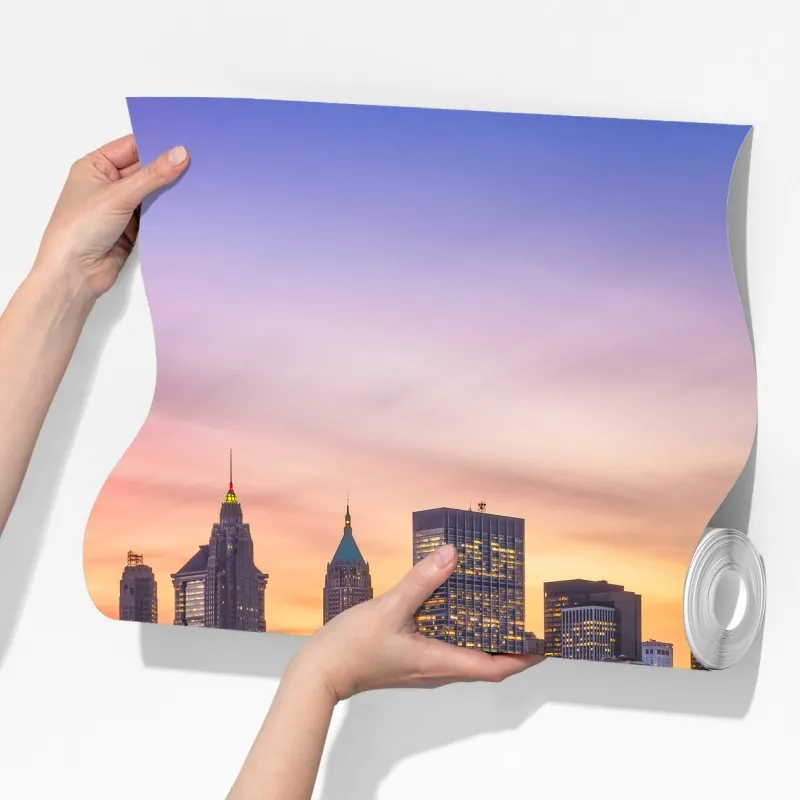 Fototapeta panorama Nowego Jorku o zachodzie słońca – Wallissimo® Fototapeta panorama Nowego Jorku o zachodzie słońca – Wallissimo®