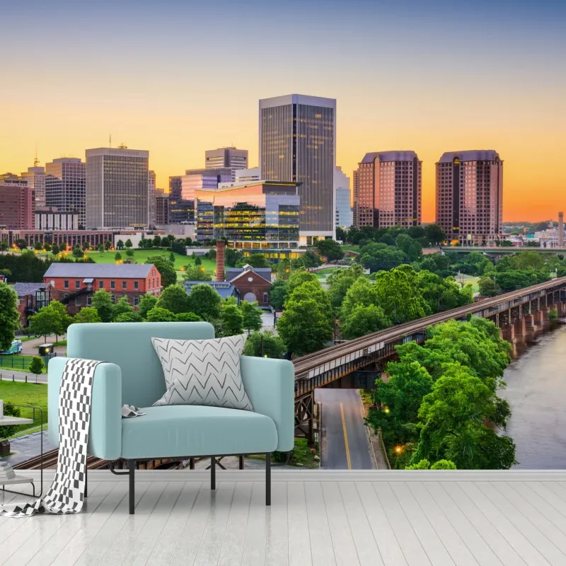 Fototapeta panorama Richmond o zachodzie słońca