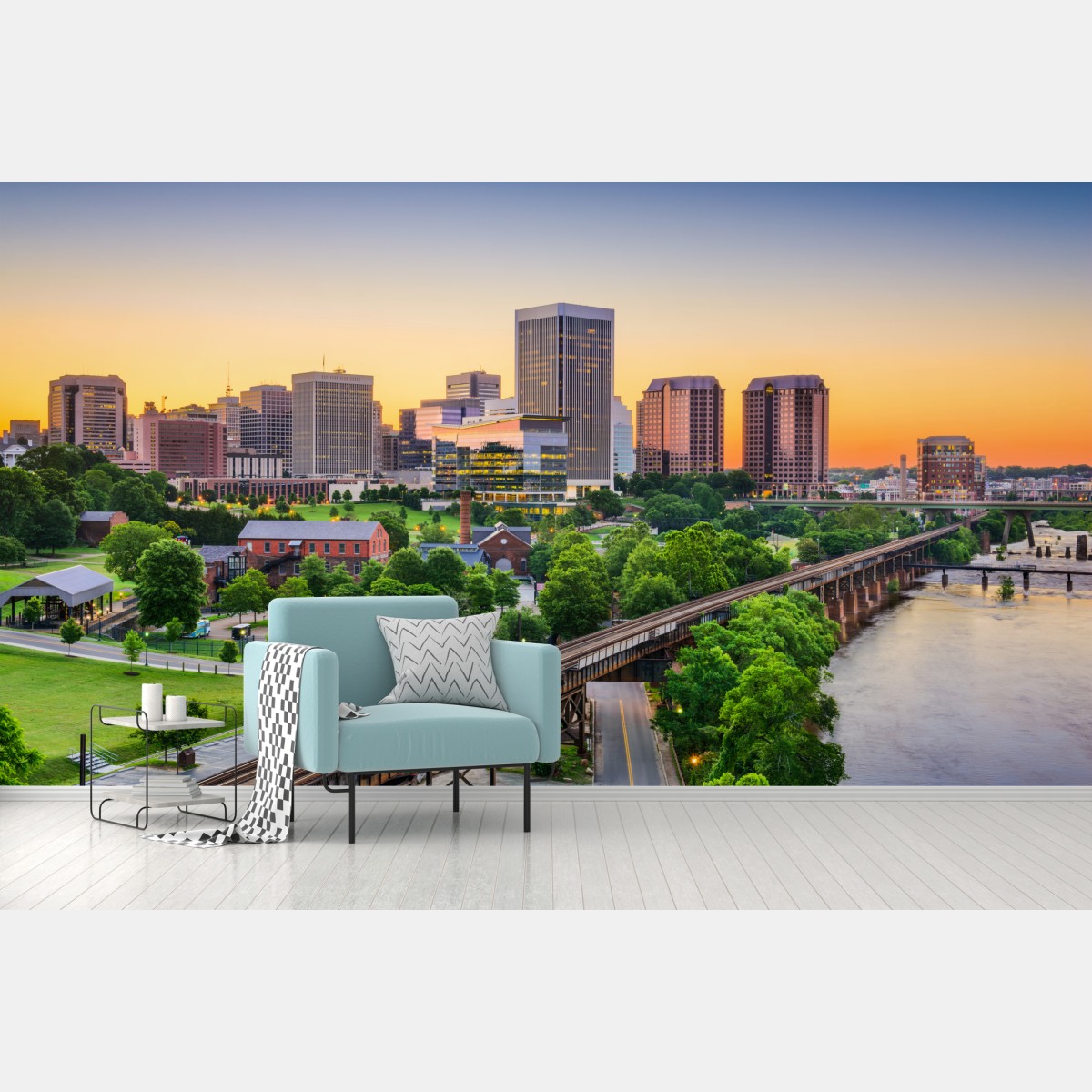 Wall mural Richmond skyline at sunset