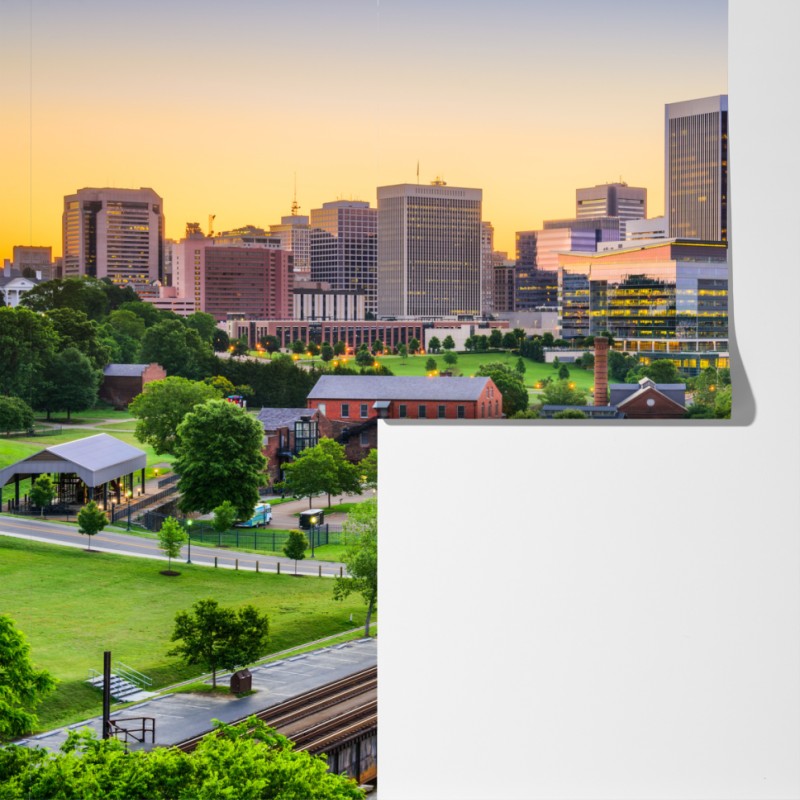 Fototapeta panorama Richmond o zachodzie słońca – Wallissimo® Fototapeta panorama Richmond o zachodzie słońca – Wallissimo®