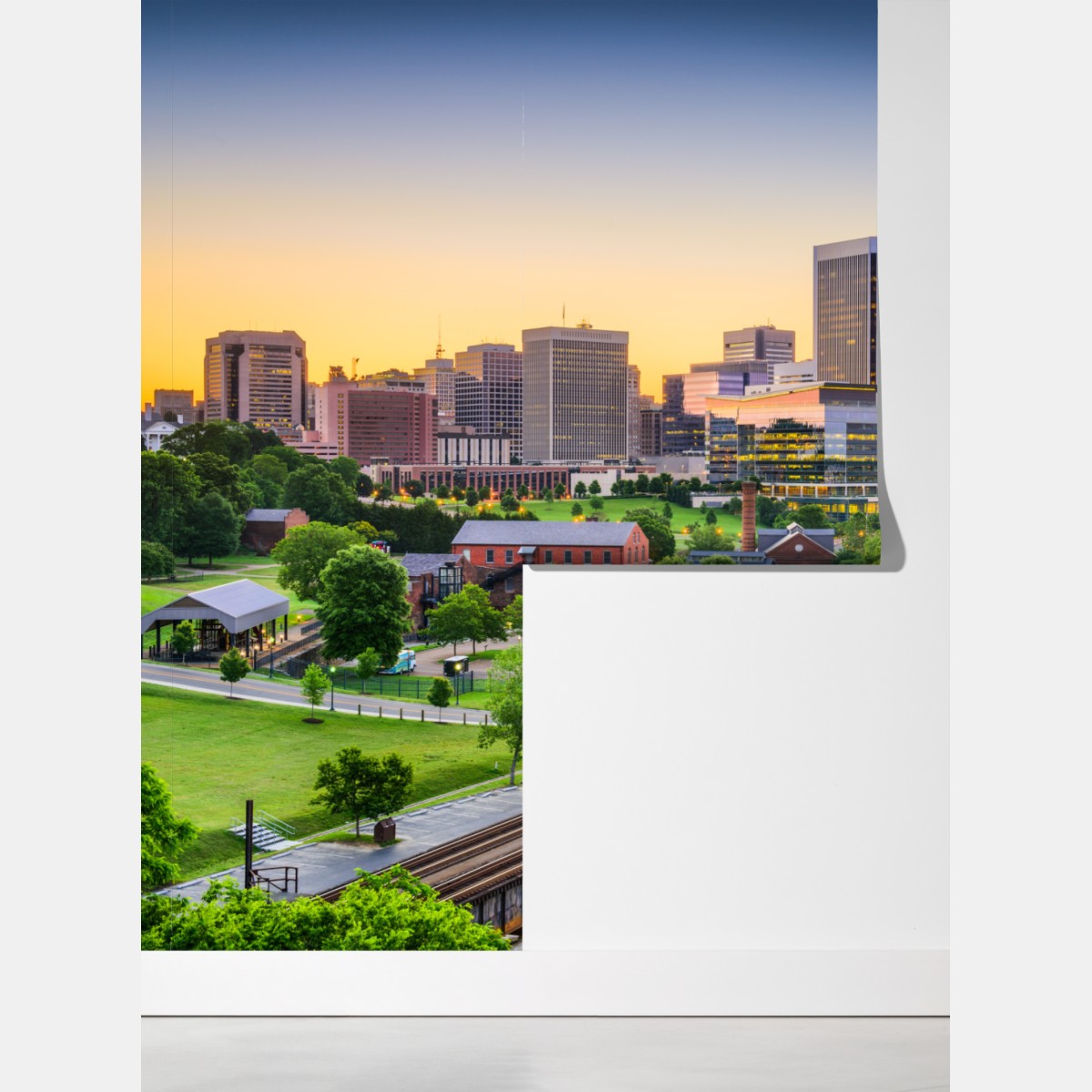 Fototapeta panorama Richmond o zachodzie słońca – Wallissimo® Fototapeta panorama Richmond o zachodzie słońca – Wallissimo®