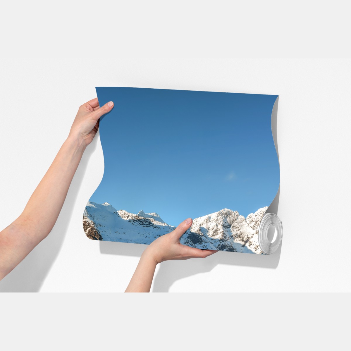 Fototapeta spokojny zimowy fiord w Reine, Lofoten – Wallissimo® Fototapeta spokojny zimowy fiord w Reine, Lofoten – Wallissimo®