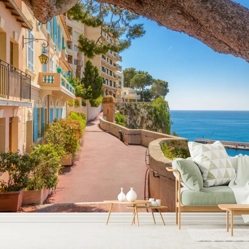 Fototapeta Monako promenada z widokiem na morze