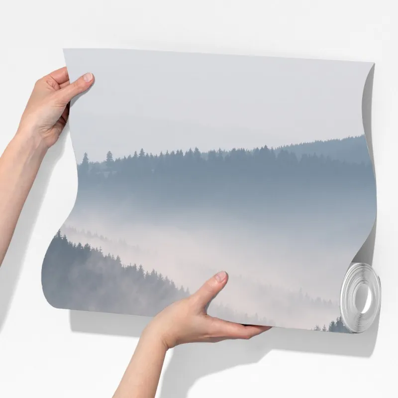 Fototapeta mglisty górski las – Wallissimo® Fototapeta mglisty górski las – Wallissimo®