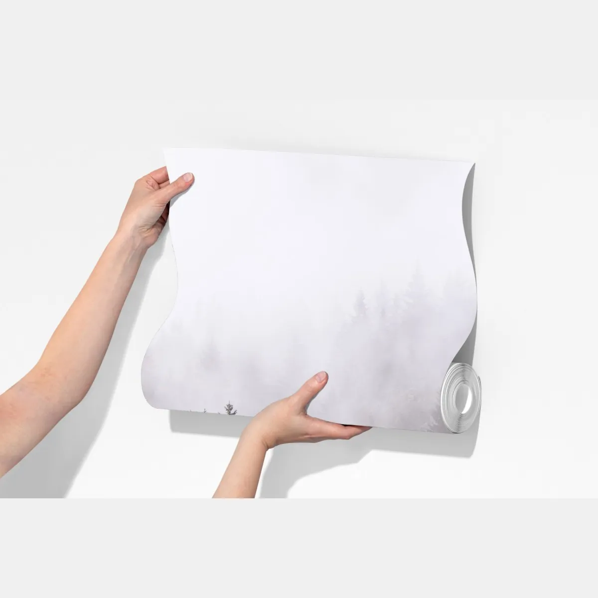 Fototapeta mglisty las iglasty na górskim zboczu – Wallissimo® Fototapeta mglisty las iglasty na górskim zboczu – Wallissimo®