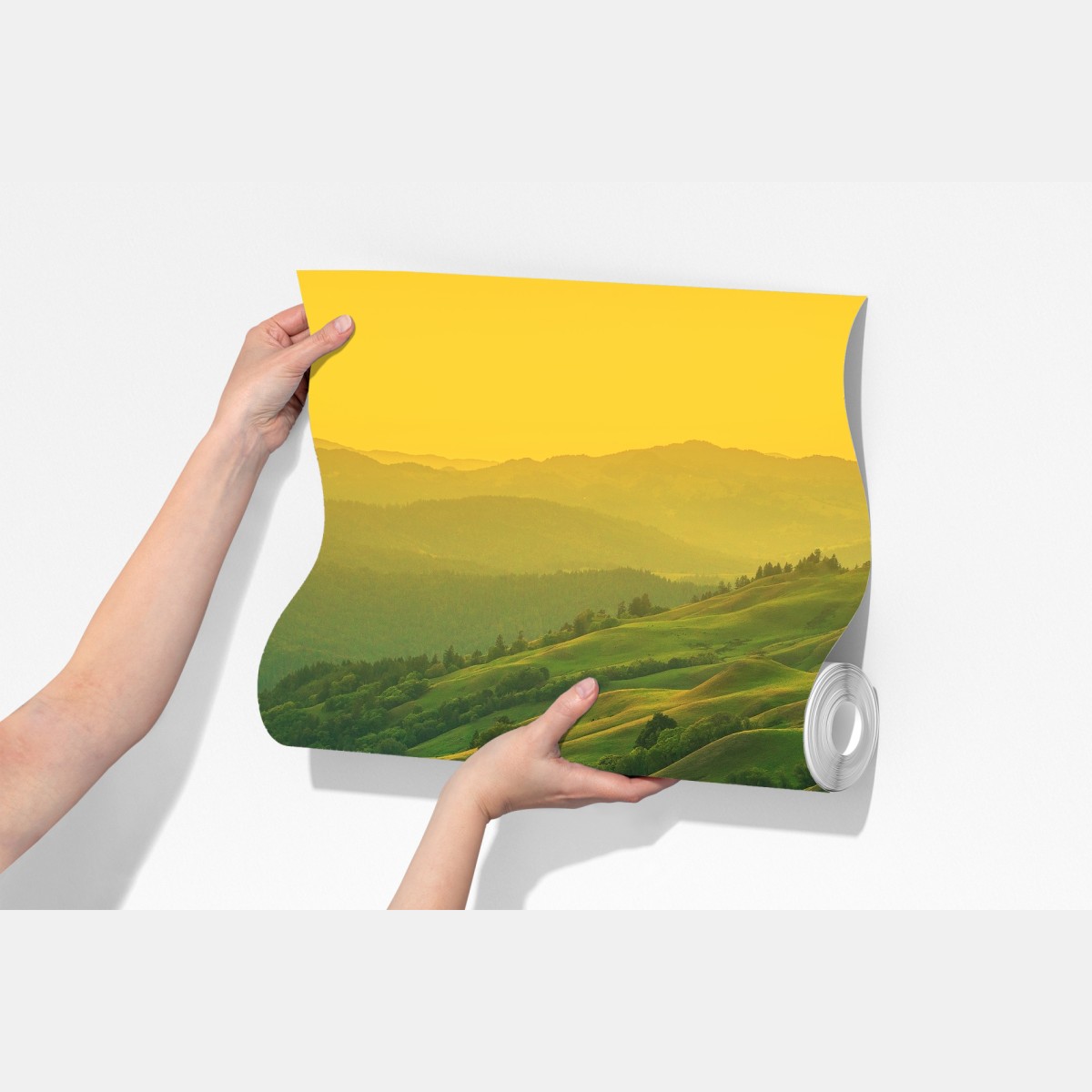 Fototapeta falujące wzgórza Północnej Kalifornii o zachodzie słońca – Wallissimo® Fototapeta falujące wzgórza Północnej Kalifornii o zachodzie słońca – Wallissimo®