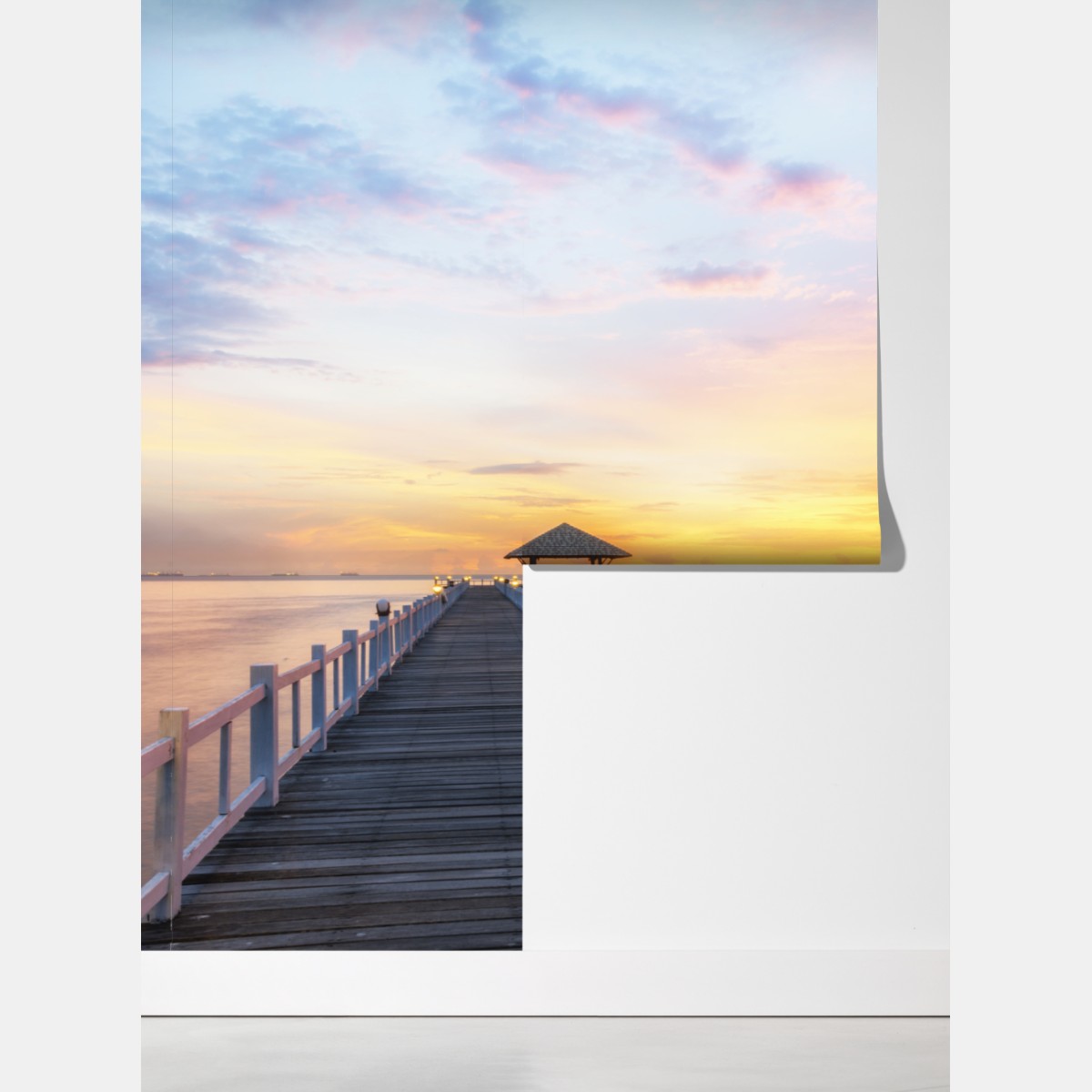 Fototapeta drewniane molo o wschodzie słońca – Wallissimo® Fototapeta drewniane molo o wschodzie słońca – Wallissimo®