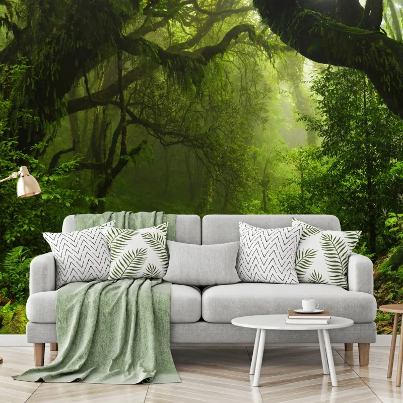 Fototapeta zaczarowana mszysta ścieżka leśna