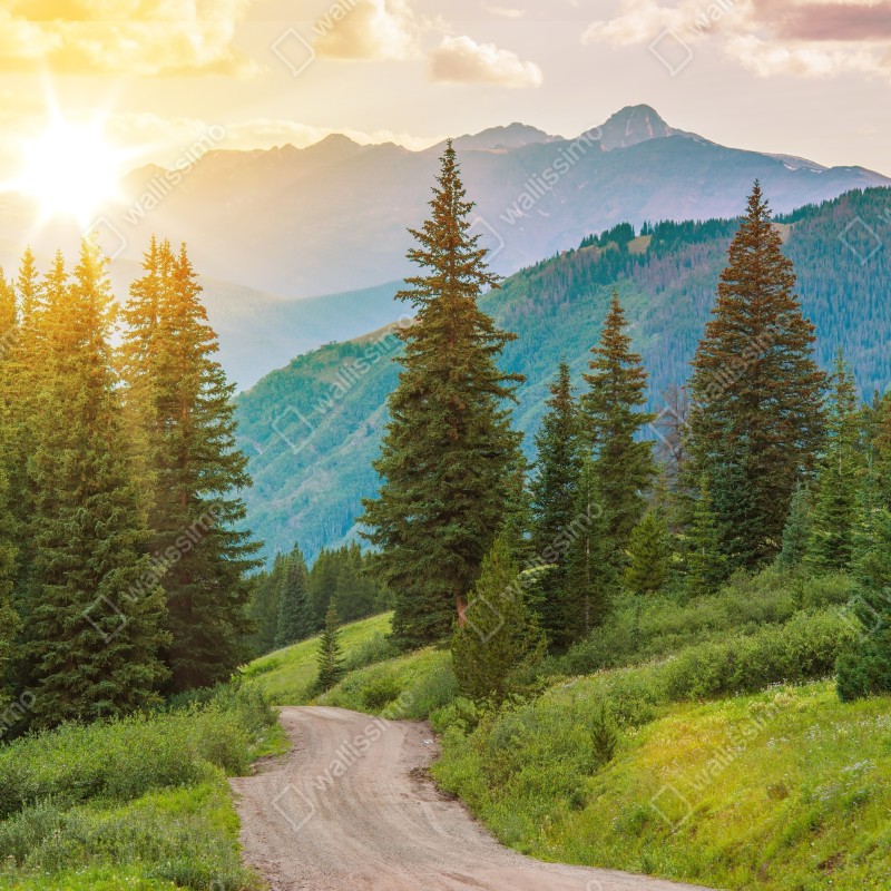 Fototapeta Colorado górska ścieżka o wschodzie słońca – Wallissimo® Fototapeta Colorado górska ścieżka o wschodzie słońca – Wallissimo®