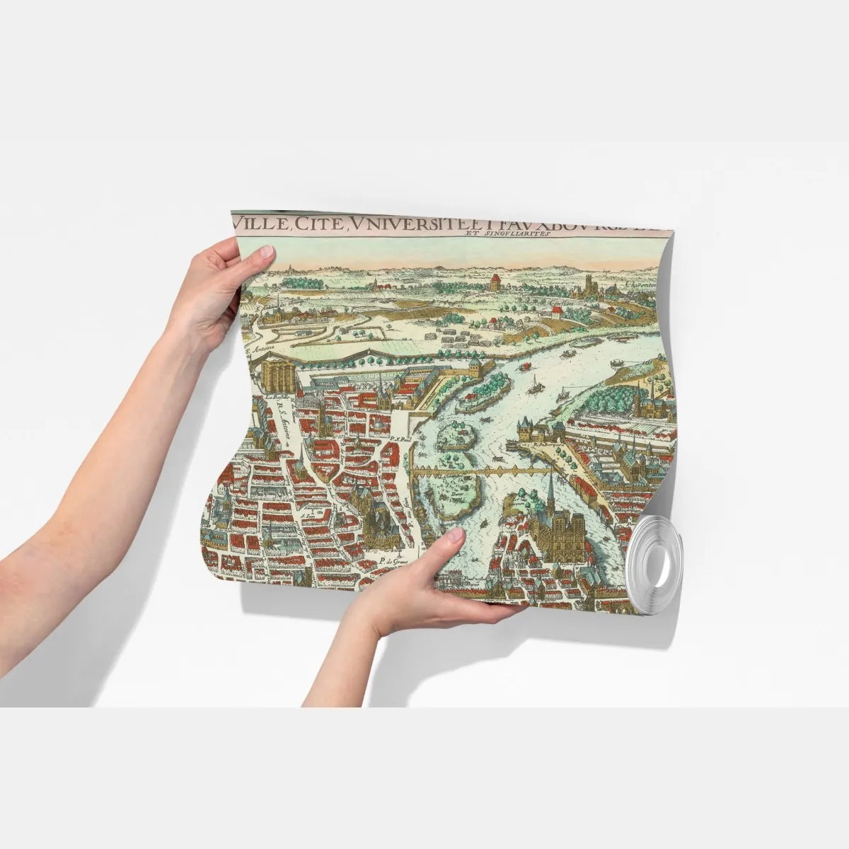 Fototapeta zabytkowa mapa miasta Paryż – Wallissimo® Fototapeta zabytkowa mapa miasta Paryż – Wallissimo®