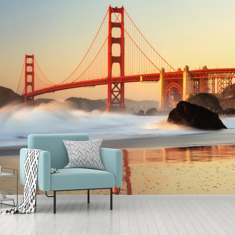 Fototapeta most Golden Gate o zachodzie słońca