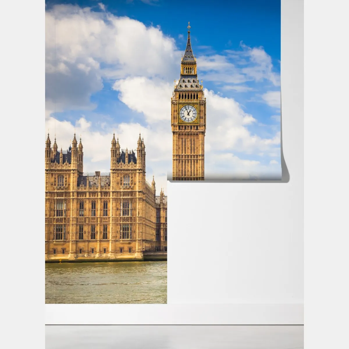 Fototapeta widok Londynu z wieżą zegarową Big Ben i mostem Westminster – Wallissimo® Fototapeta widok Londynu z wieżą zegarową Big Ben i mostem Westminster – Wallissimo®