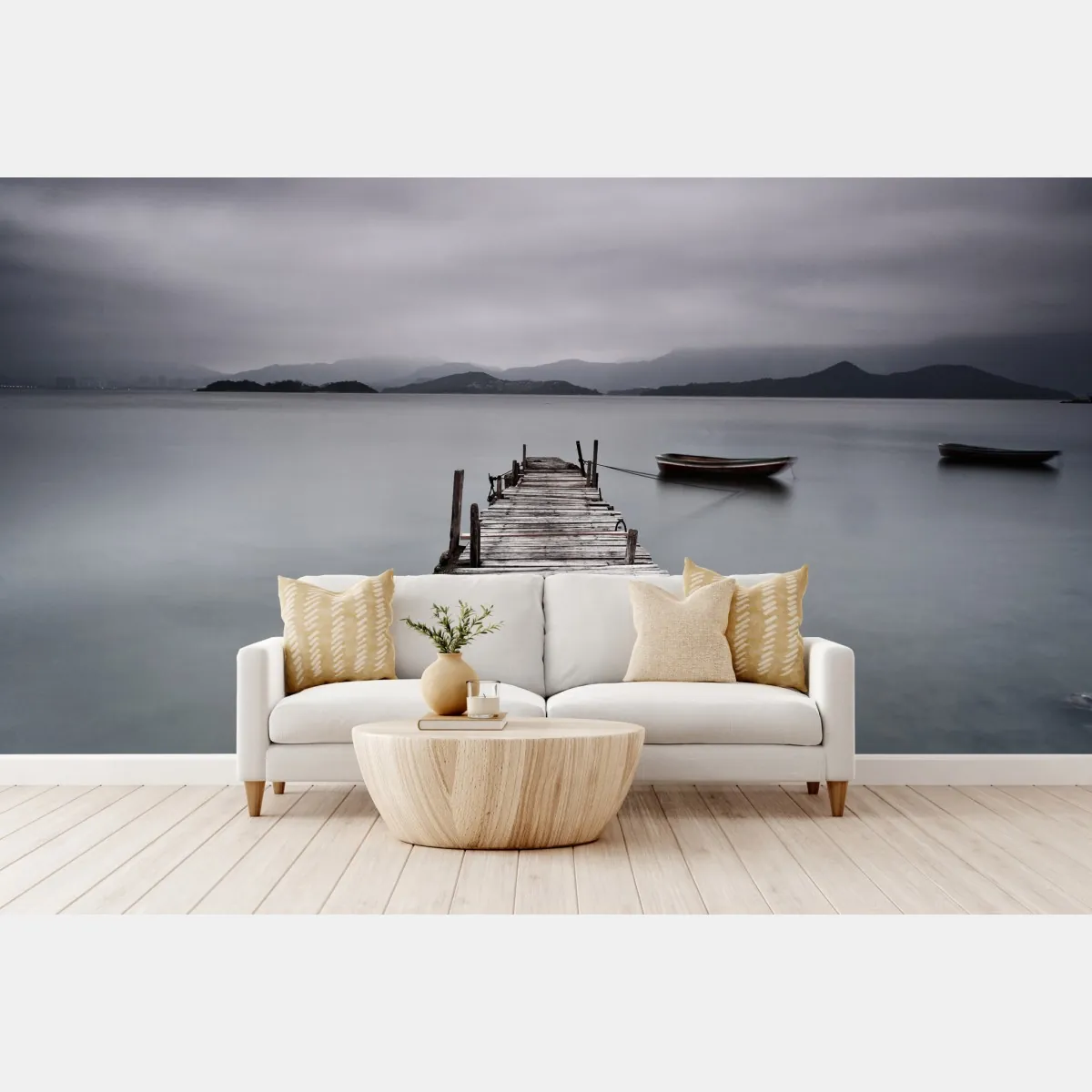 Fototapeta ciche drewniane molo nad spokojnym morzem – Wallissimo® Fototapeta ciche drewniane molo nad spokojnym morzem – Wallissimo®