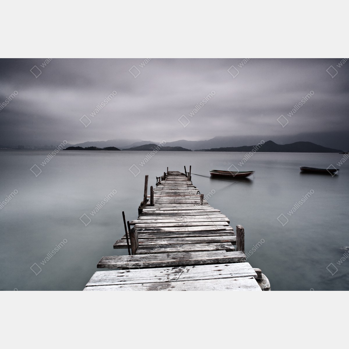 Fototapeta ciche drewniane molo nad spokojnym morzem – Wallissimo® Fototapeta ciche drewniane molo nad spokojnym morzem – Wallissimo®