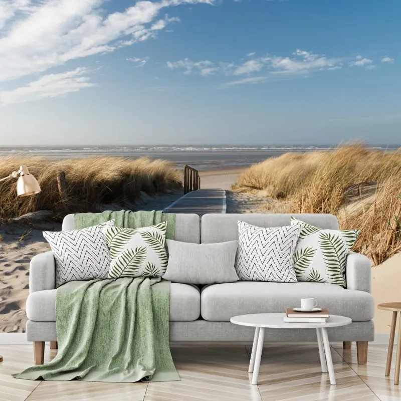 Fototapeta drewniany pomost prowadzący do morza