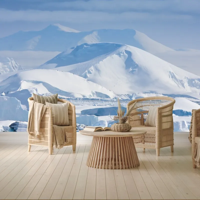 Fototapeta śnieżna panorama górska – Wallissimo® Fototapeta śnieżna panorama górska – Wallissimo®