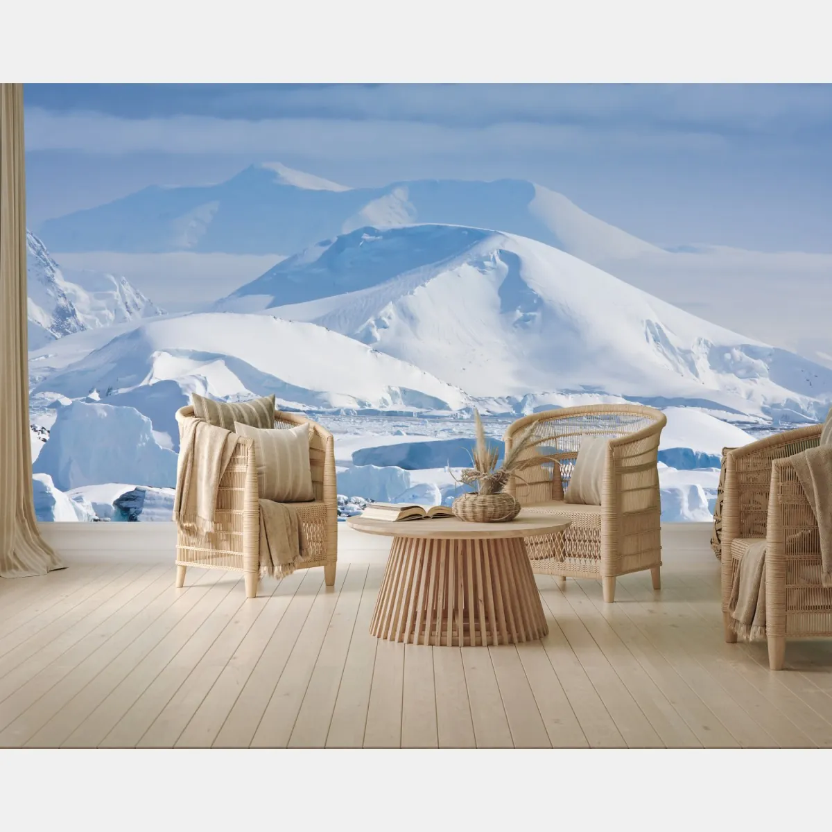 Fototapeta śnieżna panorama górska – Wallissimo® Fototapeta śnieżna panorama górska – Wallissimo®