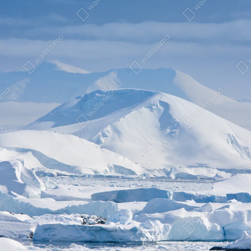 Fototapeta śnieżna panorama górska – Wallissimo® Fototapeta śnieżna panorama górska – Wallissimo®