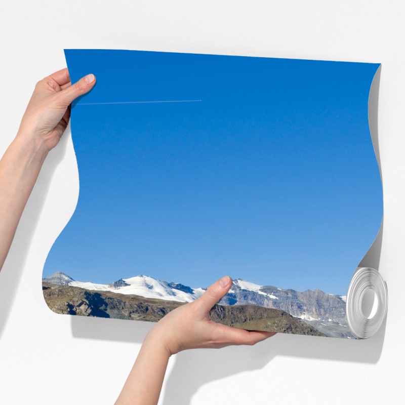 Fototapeta alpejskie odbicie górskie nad spokojnym jeziorem – Wallissimo® Fototapeta alpejskie odbicie górskie nad spokojnym jeziorem – Wallissimo®