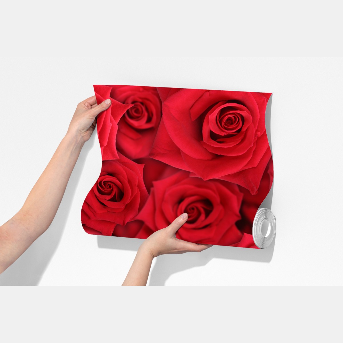 Fototapeta żywe czerwone róże kolaż – Wallissimo® Fototapeta żywe czerwone róże kolaż – Wallissimo®