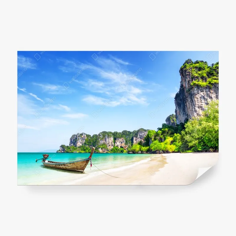 Fototapeta różowy wzór z flamingami i liśćmi tropikalnymi – Wallissimo®