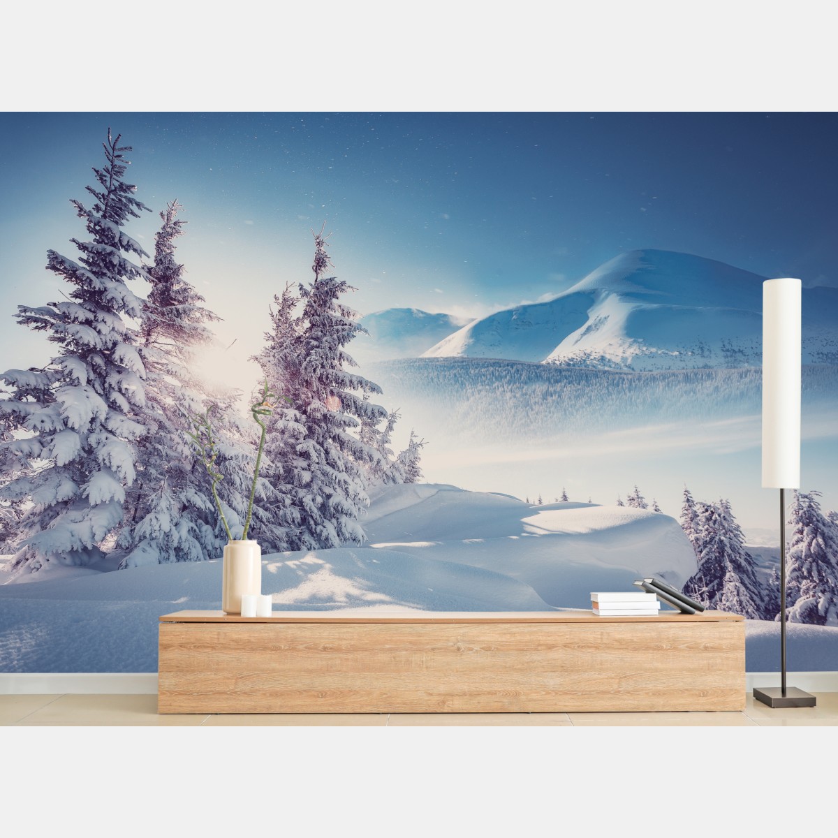 Wall mural majestic Carpathian winter landscape