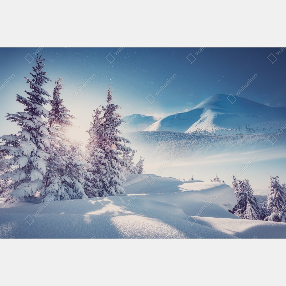 Fototapeta majestatyczny zimowy krajobraz Karpat – Wallissimo® Fototapeta majestatyczny zimowy krajobraz Karpat – Wallissimo®