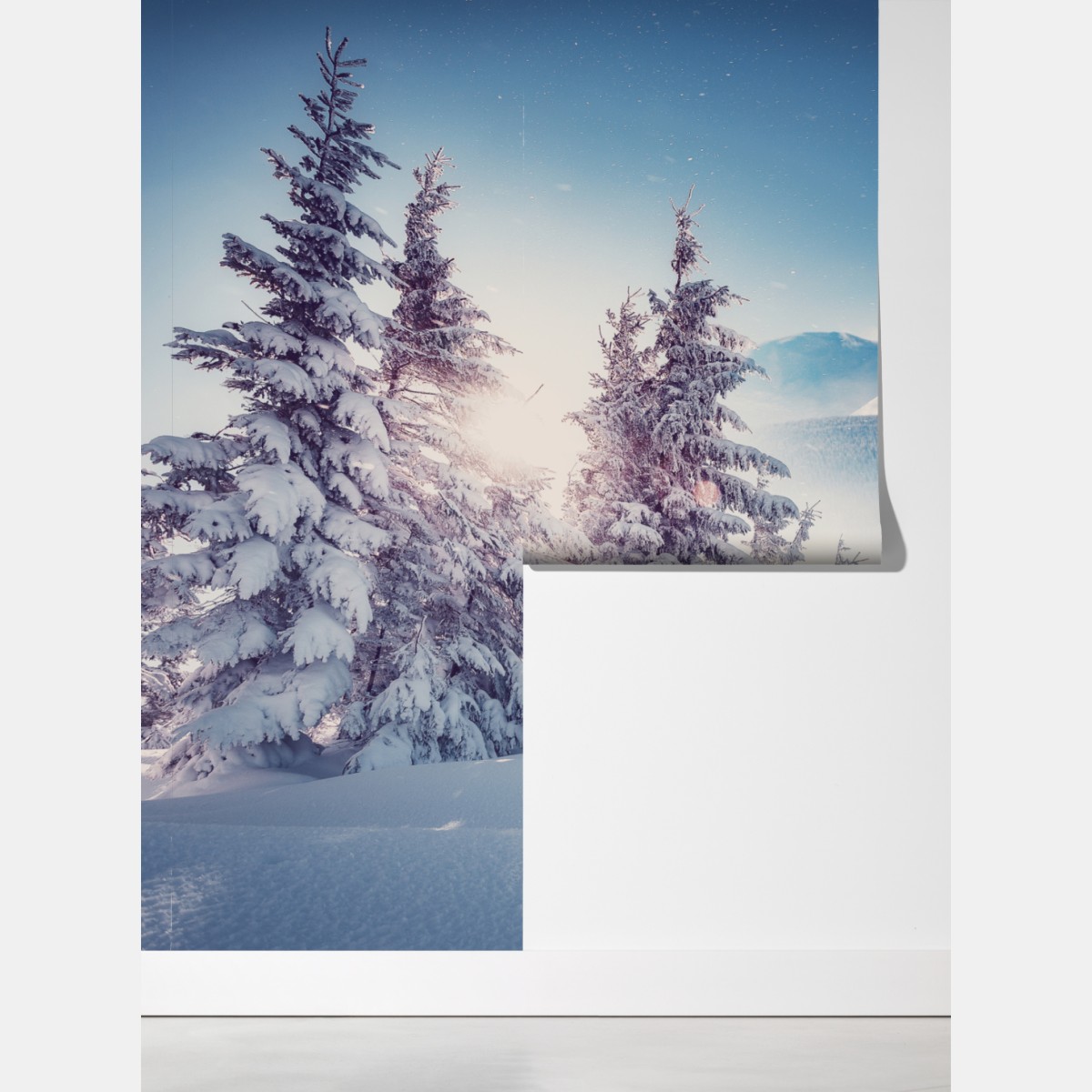 Fototapeta majestatyczny zimowy krajobraz Karpat – Wallissimo® Fototapeta majestatyczny zimowy krajobraz Karpat – Wallissimo®