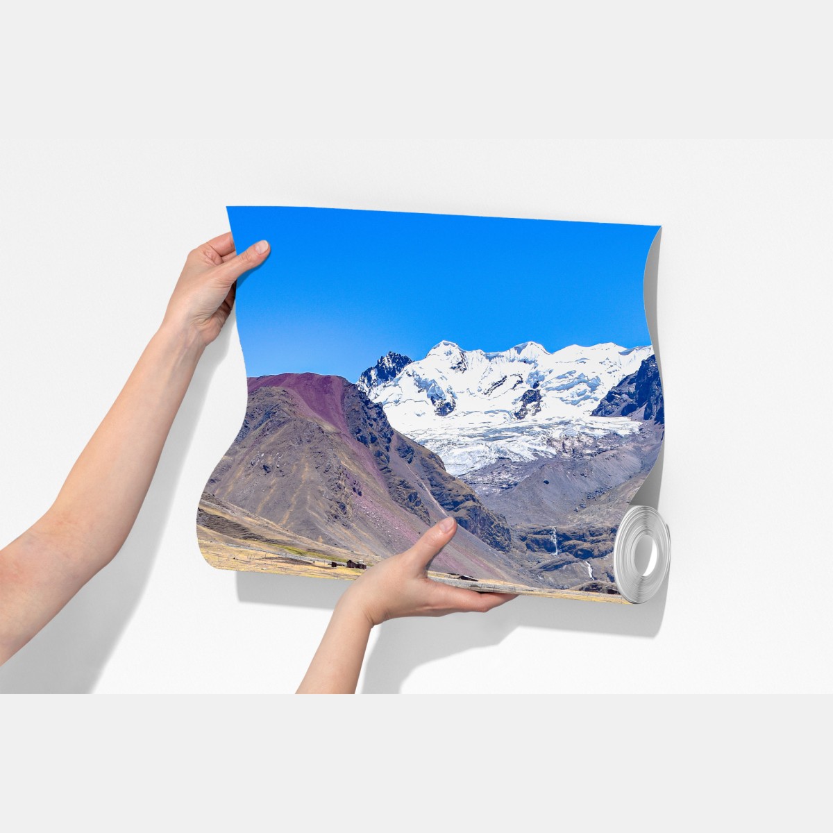 Fototapeta alpaki i lamy pasące się przy Mt Ausangate, Cusco – Wallissimo® Fototapeta alpaki i lamy pasące się przy Mt Ausangate, Cusco – Wallissimo®